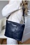 Genuine Leather Women's Shoulder and Crossbody Bag with Strap - 2