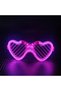 Pink Led Light up Heart Glasses – 3 Modes Party & Glow Glasses - 3