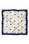 50X50 Navy Blue Satin Women's Scarf Bandana with Evil Eye and Star Pattern