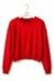 Red Cotton Blend Crew Neck Long Sleeve Casual Fit Sweatshirt with Stone Detail - 2