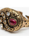Bronze Women's Ring Authentic Copper Jewelry Pink Zircon Stone Hürrem Seal Model Adjustable Vintage - 4