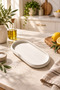 Porcelain Oval Serving Dish Large 22.8 X 10.5 X 2 cm – White Stylish Serving and Catering Plate
