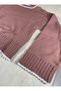 Women's Crew Neck Crop Top and Sweater Pants Knitwear Top and Bottom Set - 6