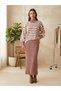 Women's Dress and Sweater Striped Knitwear Set