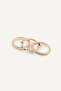 Women's Stone and Pearl Detailed 6-Piece Ring Set I1352Axns - 3