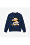 Embroidery printed premium crew neck long sleeve sweatshirt