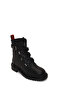 Women's Black Camiel Zippered Leather Boots 026Z100030 - 8