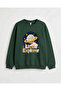 Embroidery printed premium crew neck long sleeve sweatshirt