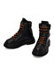 Women's Black Angelhard Lace-Up Leather Boots 021Z100010 - 4