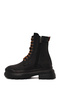 Women's Black Lensors Zippered Thick Soled Leather Boots 021Z100015 - 3