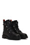 Women's Black Camiel Zippered Leather Boots 026Z100030 - 2