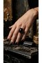 Bronze Women Ring Authentic Copper Jewelry Black Sun Large Adjustable Vintage - 6
