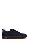 Men's Navy Blue Lace-Up Nubuck Leather Sneaker Wm680050Dn