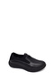 Women's Black Thick Soled Leather Comfort Shoes Af460015Dv - 7