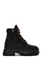 Women's Black Kitrich Lace-Up Thick-Soled Leather Boots 026Z100105