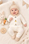 Rabbit Embroidered 5-Piece Newborn Baby Hospital Discharge Set 100% Cotton - 2