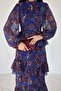 Saks Patterned Chiffon Dress - 4