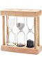 Hourglass Timer Set 1,3,5 Minute,Mini Wooden Sand Clock Ornaments,White,Black,Grey