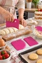 3 Pieces Plastic Dough Cutter Scraper Set for Pastry Cake Decorating and Dough Shaping - 4