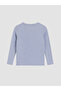 Crew Neck Embroidered Girls' T-Shirt - 3