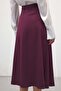 Midi Length Satin Skirt - 5