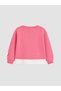 Vizyon New Season Pink Crew Neck Embroidered Girls' Sweatshirt - 4