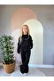 Girls' Glittery Black Tracksuit Set - 2