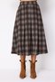 Plaid Patterned Pleated Midi Skirt - 4