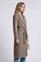 Women's Double-Breasted Belted Long Coat with Wide Turn-Down Collar - 3