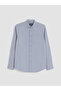 Vizyon New Season Blue Regular Fit Dobby Men's Shirt