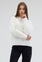 Ecru Crew Neck Drop Shoulder Knitwear Sweater