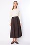 Belted Belted Midi Skirt with Pile Detail - 2