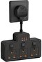 Multi Plug Extension with Flexible Plug, 3 Way 3 USB Plug Adaptor, Individual Switched Socket Extens