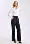 Buttoned Technical Fabric Palazzo Trousers - 2
