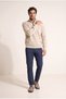 High Collar Zippered Muline Thessaloniki Sweatshirt - 2