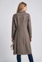Women's Double-Breasted Collar Buttoned Midi Length Coat Jacket - 2