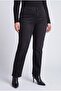 Stone Detailed Plus Size Jeans Black