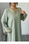 Rochie maxi, verde - S - 5