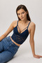 6518 Thin Adjustable Strap Triangle Cap Lace Bralette Bustier - 4