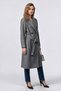 Women's Double-Breasted Belted Long Coat with Wide Turn-Down Collar - 3