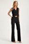 Wide Leg Side Zipper Pants - 3