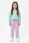 3 Threaded Good Vibes Text Printed Girls' Sweatpants - 2
