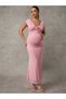 Rochie maxi, roz - XL - 3