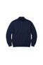 Men's Large Size Dark Indigo Zipper Stand Collar Cotton Sweater 3Xl-4Xl-5Xl-6Xl - 4