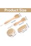 Dry Body Brushing Brush Set for Deep Pore Cleansing, Soft Long Handle Exfoliating Brushes for Face, - 7