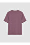 Vizyon New Season Purple Crew Neck Combed Cotton Men's T-Shirt - 3