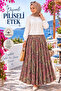 Women's Pleated Skirt 38-40-42-44-46-48-50-52 Size Compatible Elastic Dabıl Fabric Without Lining Does Not Show Inside - 3