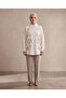 Embroidered Oversized Linen Shirt - 4