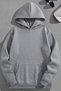 Unisex 3 Thread Cotton Gray Redstar Print Loose Fit Sweatshirt Hoodie - 2