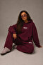 Unisex Women's and Men's Minimal Text Printed Oversize 3 Thread Hooded Sweatshirt and Baggy Sweatpants - 3